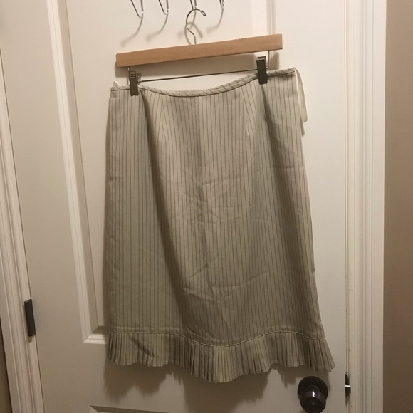 Size 12 Pinstripe Skirt with fringe - Picture 1 of 7